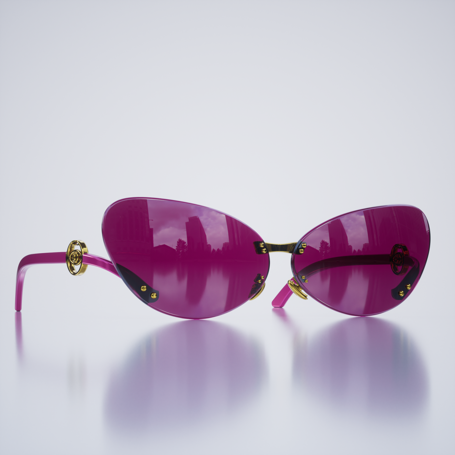 Laileb Bastet Women Sunglasses Deep Purple