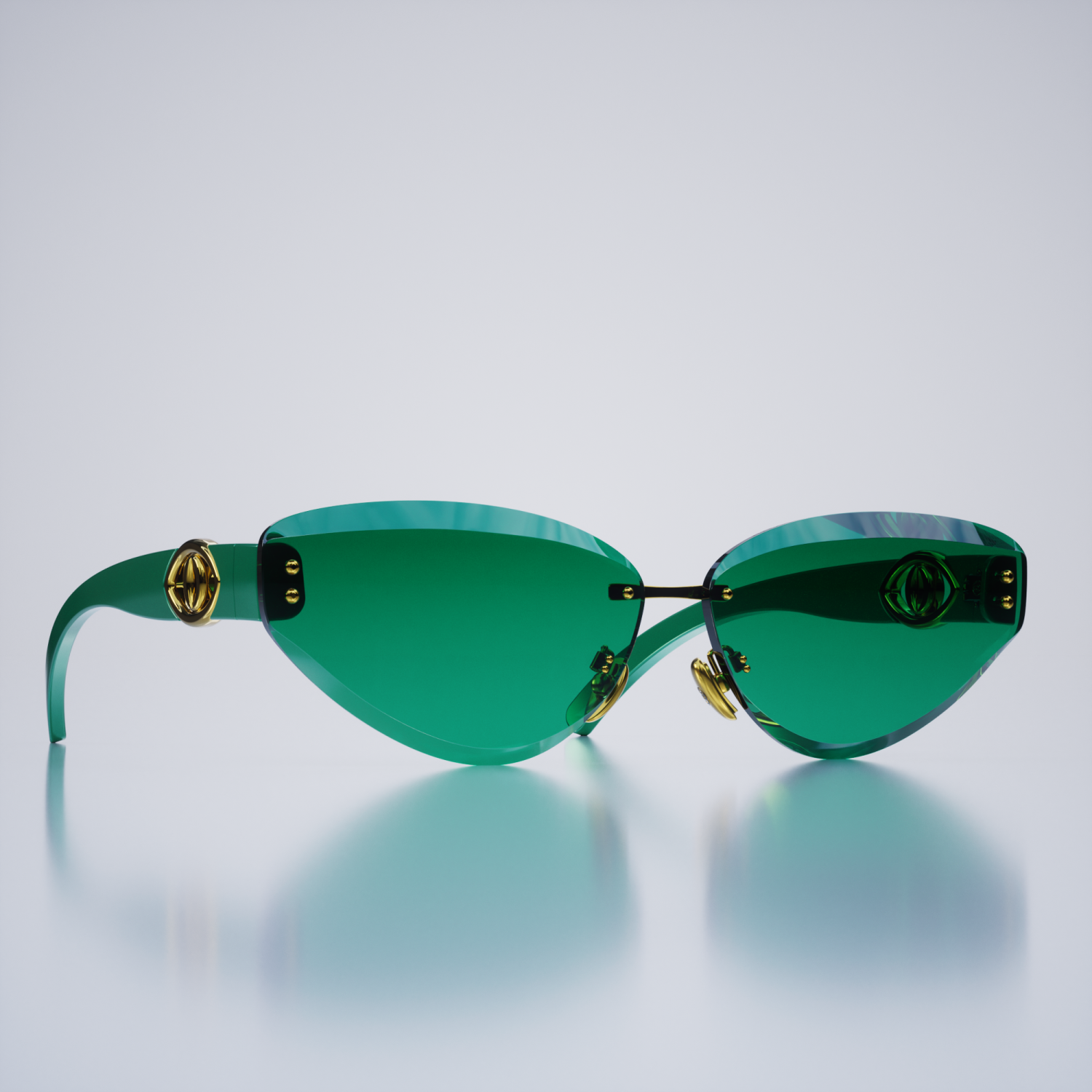 Laileb Pleiadian Women Sunglasses Petrol Green