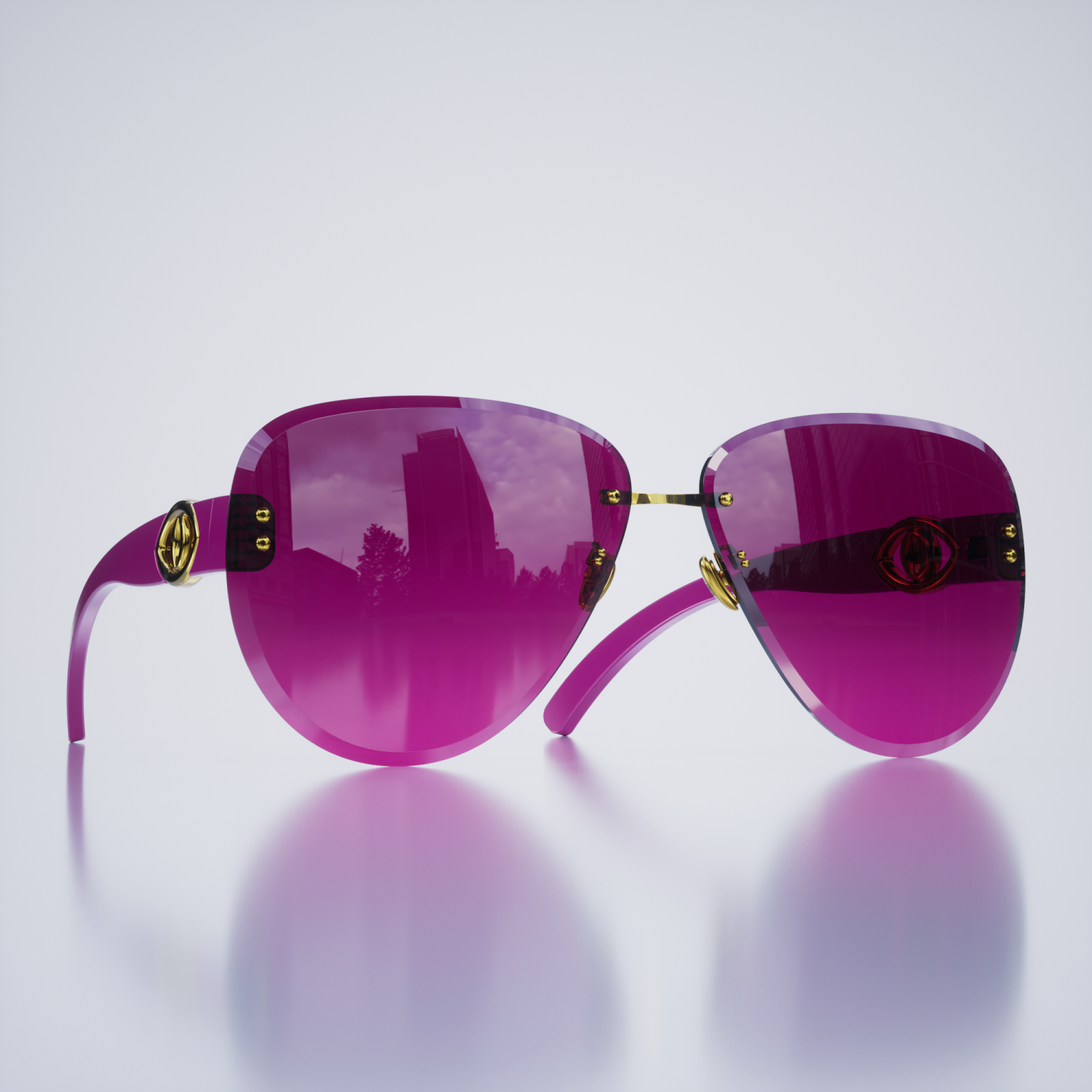 Laileb Phoenix Women Sunglasses Deep Purple