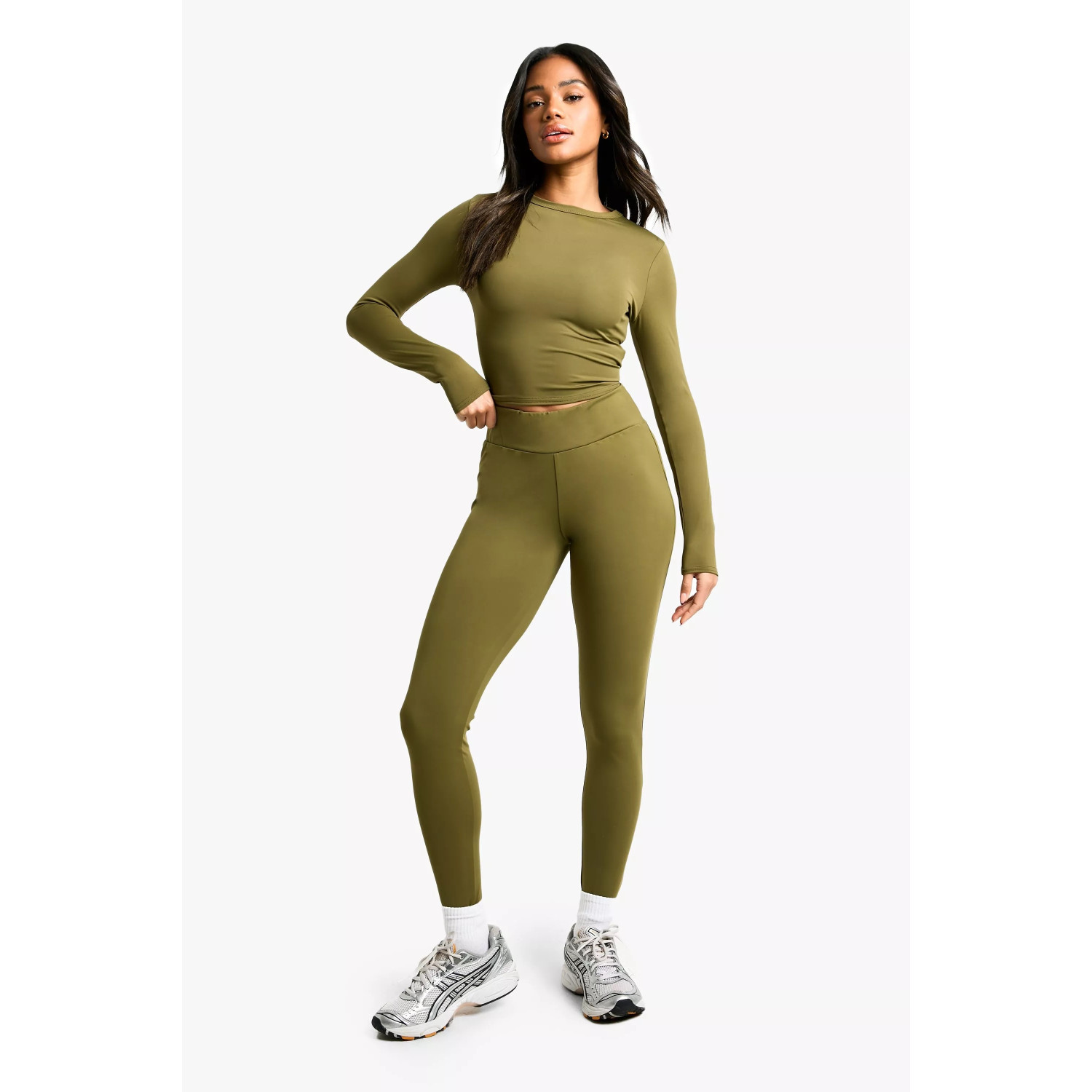 Şekillendirici Mat Slinky Bel Bantlı Tayt