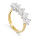 5 Moissanite Diamond Five Stone 14 Carat Gold Ring