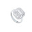 Baguette 14 Carat Design White Gold Moissanite Stone Ring