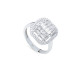 Baguette 14 Carat Design White Gold Moissanite Stone Ring