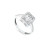 Baguette 14K White Gold Moissanite Stone Ring