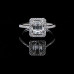 Baguette 14K White Gold Moissanite Stone Ring