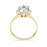 Lotus 14 Carat Gold Moissanite Stone Ring