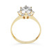 Lotus 14 Carat Gold Moissanite Stone Ring