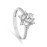 Lotus 14K White Gold Moissanite Stone Ring