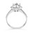 Lotus 14K White Gold Moissanite Stone Ring