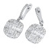 14K White Gold Moissanite Stone Earrings