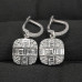 14K White Gold Moissanite Stone Earrings