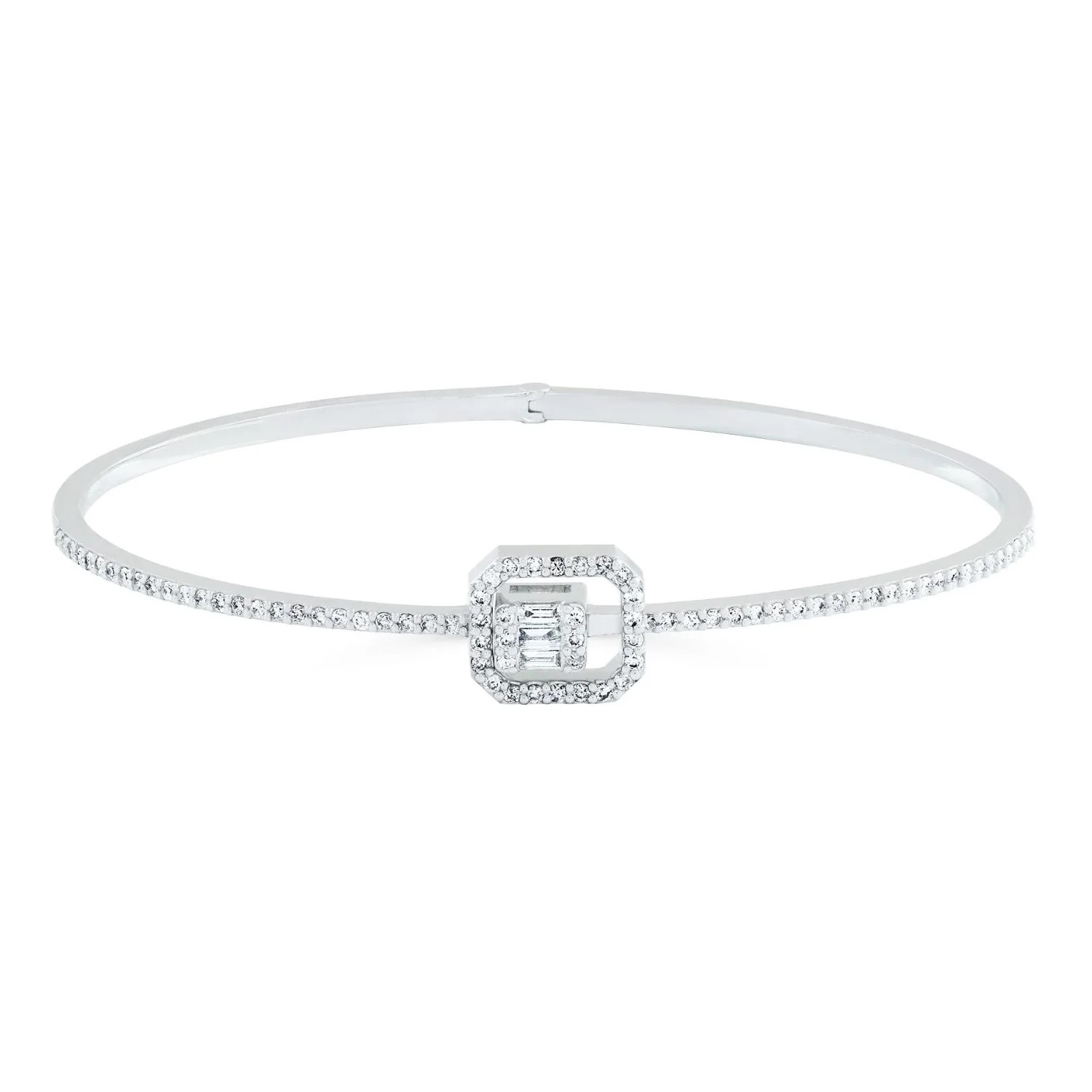 4.2 Carat Baguette Moissanite Diamond Bracelet