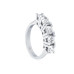 2.20 Carat Moissanite Diamond Five Stone 14 Carat Gold Ring