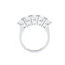 2.20 Carat Moissanite Diamond Five Stone 14 Carat Gold Ring