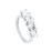 5 Moissanite Diamond Stone 14K White Gold Ring