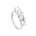5 Moissanite Diamond Stone 14K White Gold Ring