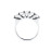 5 Moissanite Diamond Stone 14K White Gold Ring