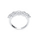5 Moissanite Diamond 14K White Gold Ring