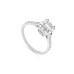 Baguette 14K White Gold Moissanite Stone Ring