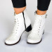 White Genuine Leather Size Women's Boots