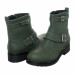 Khaki Oiled Leather Women's Boots