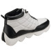 White Calfskin Women's Sports Boots Comfortable Wide Cut Special Series