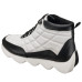 White Calfskin Women's Sports Boots Comfortable Wide Cut Special Series