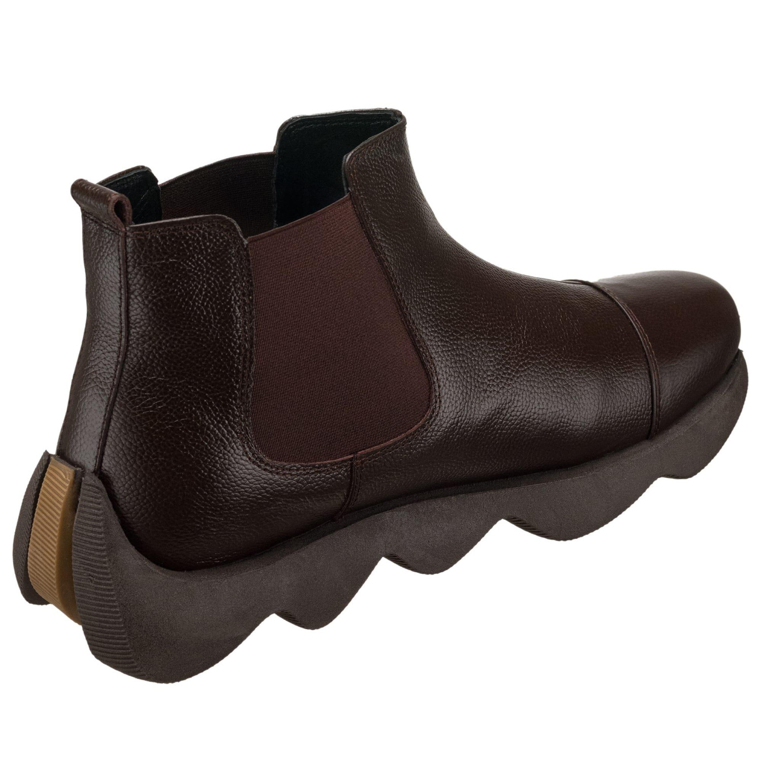 Brown Calfskin Comfortable Wide Mold Special Series New Season Women's Boots