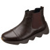Brown Calfskin Comfortable Wide Mold Special Series New Season Women's Boots