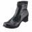 Black Crocodile Printed Genuine Leather Women's Boots