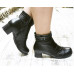 Black Crocodile Printed Genuine Leather Women's Boots