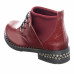 Claret Red High Quality Genuine Leather Women's Boots