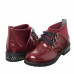 Claret Red High Quality Genuine Leather Women's Boots