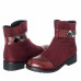 Claret Red Genuine Leather Special Edition Women's Boots