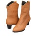 Oiled Leather Western Zipper Women's Boots