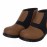 Brown and Black Stretch Genuine Leather Women's Boots