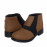 Brown and Black Stretch Genuine Leather Women's Boots