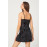 Black Tulle Detailed Velvet Women's Babydoll Nightgown