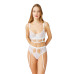 White Lace Adjustable Transparent Women's Bra Set