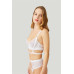 White Lace Adjustable Transparent Women's Bra Set