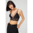 Black Lace Thin Strap Covered Triangle Women's Bralet Bustier