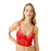 Red Adjustable Elastic Underwire Transparent Lace Bralet