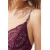 Plum Lace Stone Adjustable Strap Women's Bustier Bralet